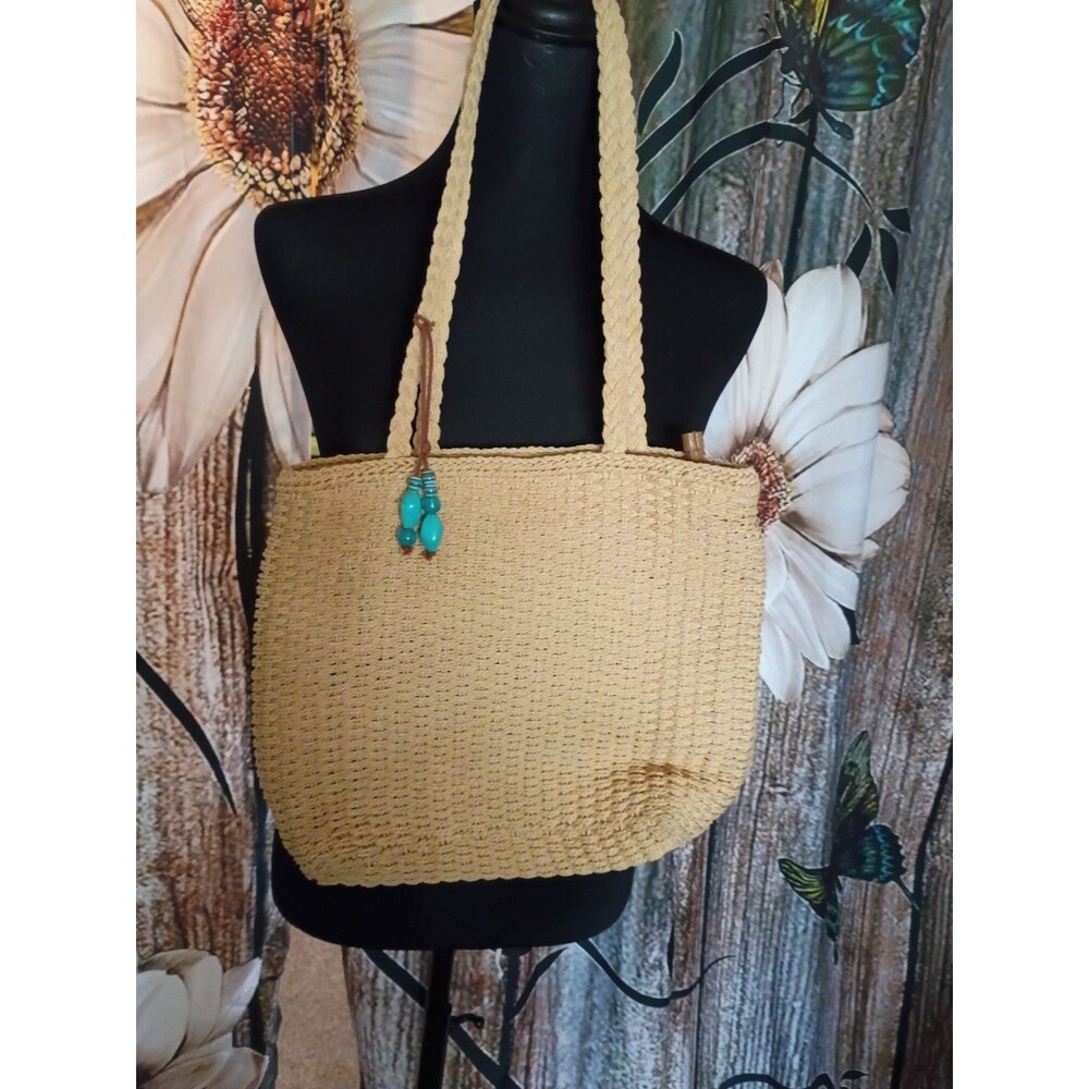 Vintage Dockers Straw Woven Shoulder Bag